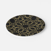 Vintages Design islamischer geometrischer Muster Pappteller (Schrägansicht)