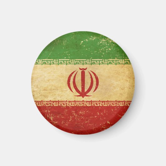 Vintages Design-Magnet für Iran-Flagge Magnet (Vorne)