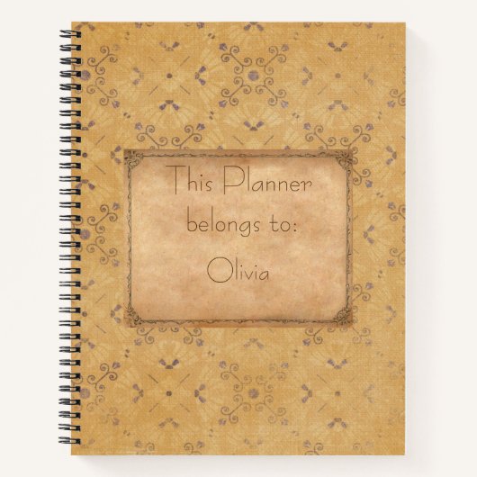 Vintages Design mit Retro-Muster Notizblock (Vorderseite)