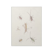 Vintages Design mit sieben verschiedenen Insekten Notizblock (Rotiert)