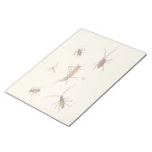 Vintages Design mit sieben verschiedenen Insekten Notizblock (angewinkelt)