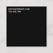 Vintages Design Retro beruflich modern Quadratische Visitenkarte (Rückseite)
