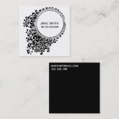 Vintages Design Retro beruflich modern Quadratische Visitenkarte (Vorne/Hinten)