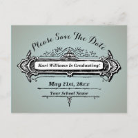 Vintages Design Save the Date - Wählen Sie Ihre Fa