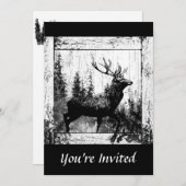 Vintages Design Stag, Bachelor Party Einladung (Vorne/Hinten)