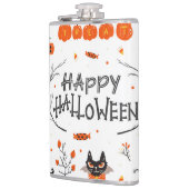 Vintages Design von Halloween Elements im Set Flachmann (Links)