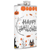 Vintages Design von Halloween Elements im Set Flachmann (Rechts)