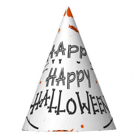 Vintages Design von Halloween Elements im Set Partyhütchen (Vorderseite)