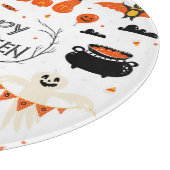 Vintages Design von Halloween Elements im Set Schneidebrett (Ecke)