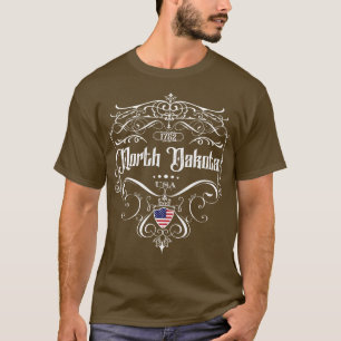 Vintages Design von North Dakota 1 T-Shirt