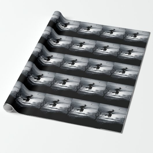 Vintages Design zu Halloween Geschenkpapier (Ungerollt)