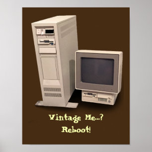 Vintages Desktop-Computer-Reboot-Poster Poster