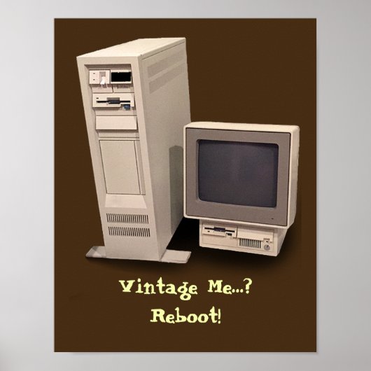 Vintages Desktop-Computer-Reboot-Poster Poster (Vorne)