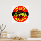 Vintages DeSoto-Dienstzeichen Poster (Küche)