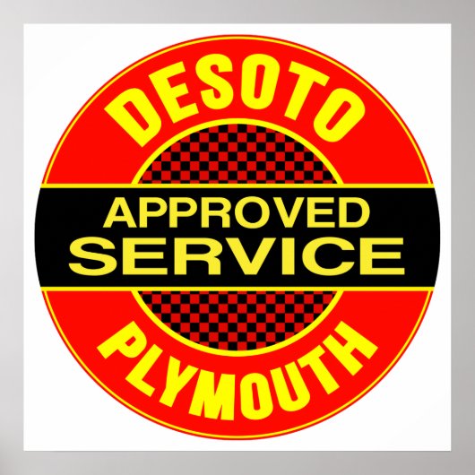 Vintages DeSoto-Dienstzeichen Poster (Vorne)