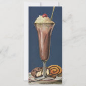 Vintages Dessert, Schokolade Geburtstagsparty Einladung (Vorderseite)