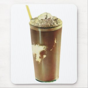 Vintages Dessert, Schokoladeschüttler und gepeitsc Mousepad