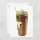 Vintages Dessert, Schokoladeschüttler und gepeitsc Postkarte (Vorne/Hinten)