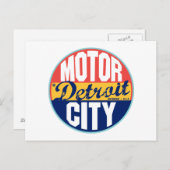 Vintages Detroit-Label Postkarte (Vorne/Hinten)