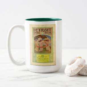 Vintages Detroit Opernhaus Zweifarbige Tasse