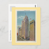 Vintages Detroit Penobscot Gebäude Postkarte (Vorne/Hinten)