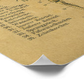 Vintages deutsches Anatomie-Druckskelett Poster (Ecke)