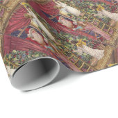 Vintages deutsches Engels-Weihnachtsviktorianische Geschenkpapier (Rolleneckpunkt)