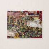 Vintages deutsches Engels-Weihnachtsviktorianische Puzzle (Horizontal)