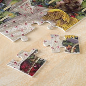 Vintages deutsches Engels-Weihnachtsviktorianische Puzzle (Seite)