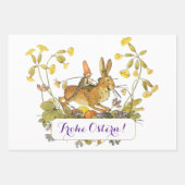 Vintages deutsches glückliches Ostern Geschenkpapier Set (Vorderseite)
