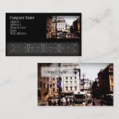 Vintages deutsches Hotel mit Bussen Visitenkarte (Vorne/Hinten)