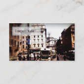 Vintages deutsches Hotel mit Bussen Visitenkarte (Rückseite)