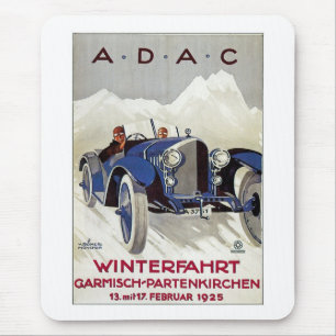 Vintages deutsches Rennrennen Mousepad