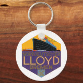 Vintages deutsches Seefrachtbild Schlüsselanhänger (Vorderseite)