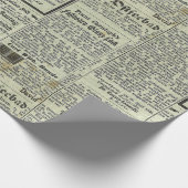 Vintages deutsches Zeitungsgeschenkpapier Geschenkpapier (Ecke)