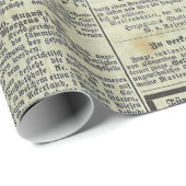 Vintages deutsches Zeitungsgeschenkpapier Geschenkpapier (Rolleneckpunkt)