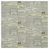 Vintages deutsches Zeitungsgewebe Stoff (Muster)