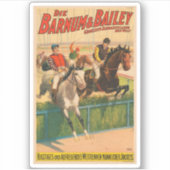 Vintages deutsches Zirkusposter auf Pferden Aufkleber (Vorderseite)