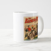 Vintages deutsches Zirkusposter auf Pferden Jumbo-Tasse (Vorderseite Rechts)