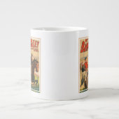 Vintages deutsches Zirkusposter auf Pferden Jumbo-Tasse (Vorderseite)