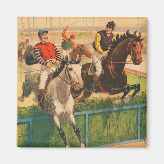 Vintages deutsches Zirkusposter auf Pferden Magnet (Vorne)