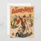 Vintages deutsches Zirkusposter der Künstler, 1900 Postkarte (Vorne/Hinten)