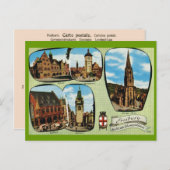 Vintages Deutschland, Freiburg, Schwarzwald Postkarte (Vorne/Hinten)