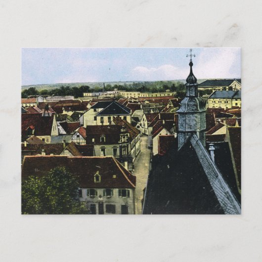 Vintages Deutschland, Germersheim, Stadthügel Postkarte (Vorderseite)