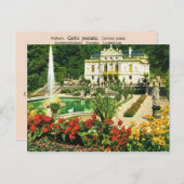 Vintages Deutschland, Konigschloss Linderhof Postkarte (Vorne/Hinten)