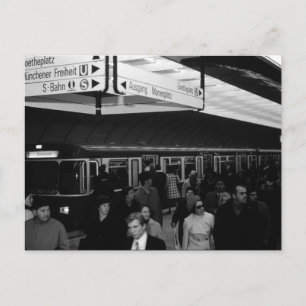 Vintages Deutschland München Bahnhof Marienplatz Postkarte