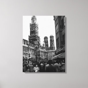 Vintages Deutschland München Frauenkirche Frauenpl Leinwanddruck