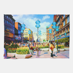 Vintages Deutschland München Towngate Karistor Geschirrtuch