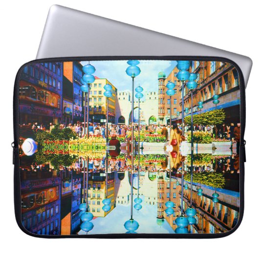 Vintages Deutschland München Towngate Karistor Laptopschutzhülle (Vorderseite)