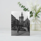 Vintages Deutschland Münchner Kirche Marienplatz Postkarte (Stehend Vorderseite)